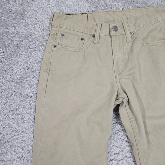Levis 514 Pants Mens 28x32 Beige Regular Straight Low Rise Twill Office - Picture 3 of 13